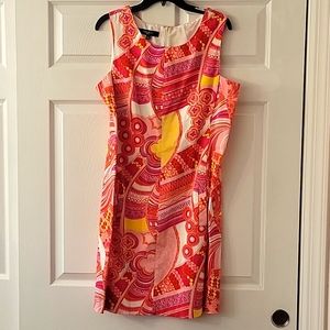 Floral Print Nine West Dress Size 14 Pockets Back Zipper NWT